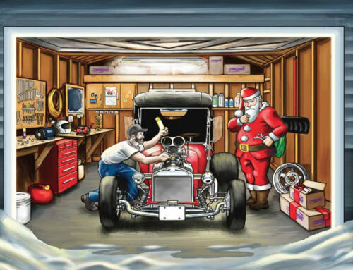 Santa Hot Rod Illustration